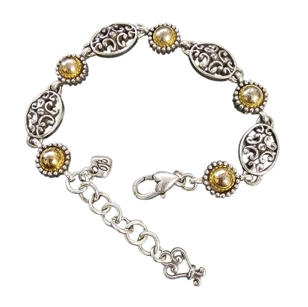 Brighton Silver-Tone and Gold-Tone. Filigree Bracelet
